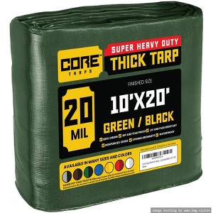 Core Tarps Heavy Duty 20 Mil Tarp Cover, UV Resistant, Rip Proof for Roof, Camping, Patio, Pool, Boat - 1 of 4