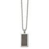 Chisel Stainless Steel with Black Stoving Varnish Rectangle Dog Tag on a 22" Ball Chain Necklace - 2 of 2