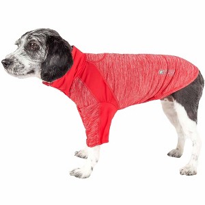 Pet Life (R) Active Chewitt Wagassy Stretch Yoga Fitness Long-Sleeve Dog T-Shirt - 1 of 4