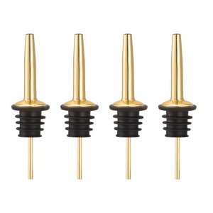 Unique Bargains Stainless Steel Leakproof Odorless Liquor Pourers with Tapered Spout 4 Pcs - 1 of 4