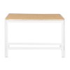 Vynxaria Roman Industrial Office Desk - White Metal & Natural Bamboo Top, Fixed Height, Sturdy Frame, 100 lbs Weight Limit - 4 of 4