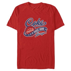 &TEAMサイン入りCoca-Cola Tシャツ(最終価格) Coca Cola Mens July 4th Since 1886 Always Short Sleeve T-Shirt