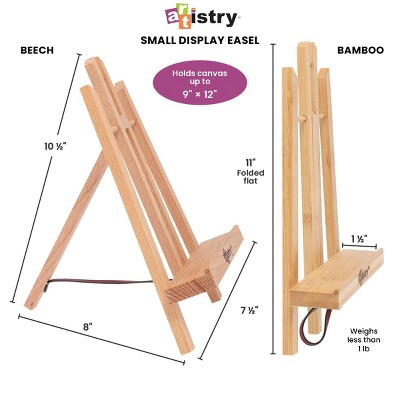Natural Beechwood Small Foldable A-Frame Easel Stand