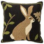 Plow & Hearth Indoor/Outdoor Woodland Throw Pillow with Rabbit