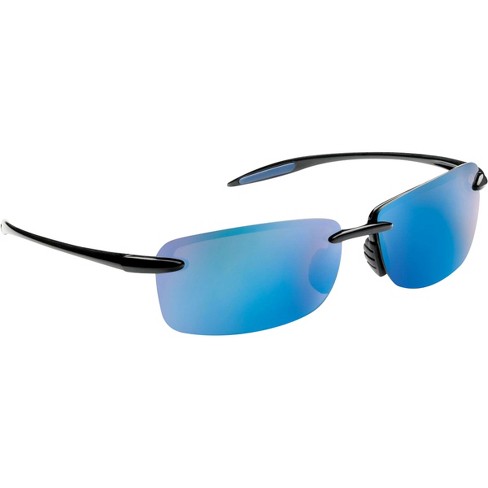 Flying Fisherman Cali Polarized Sunglasses - Matte Black/smoke Blue Mirror  : Target