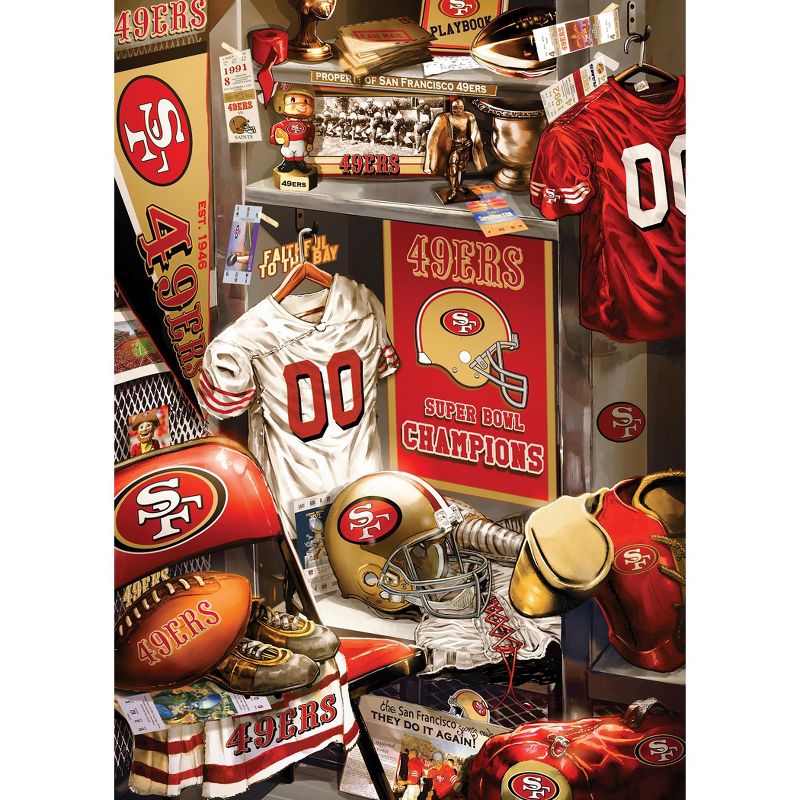 MasterPieces 500 Piece Puzzle - San Francisco 49ers Locker Room - 15"x21", 3 of 7