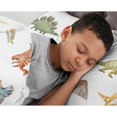 Sweet Jojo Designs Boy Full/Queen Comforter Bedding Set Watercolor Dinosaur Dino Multicolor 3pc — фото 4