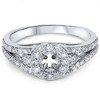 Pompeii3 3/4ct Halo Diamond Engagement Ring Setting 14K White Gold - 4 of 4