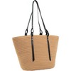 Magid Natural Cotton Woven & Faux Leather Shoulder Tote - 2 of 4