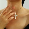 Freshwater Baroque Pearl & Gold Cross Necklace - Chunky Statement Sideways Pendant for Women/Men, Natural Christian Religious Gift - 2 of 4