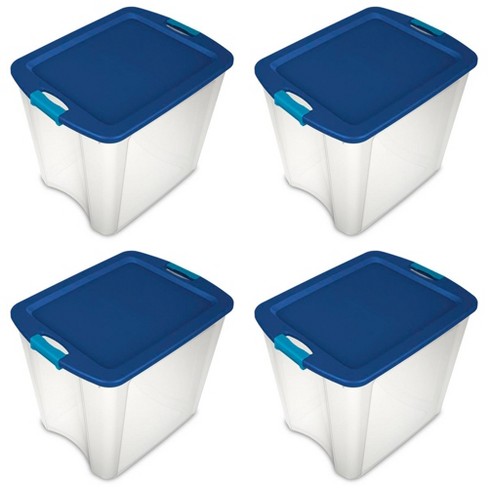 Sterilite 1446740618 Gallon Latch and Carry Storage Tote Box Containers 12 Pack