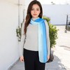 Anna-Kaci Women's Lightweight Gradient Chiffon Scarves with Flowing Ruffled Edges in Vibrant Multi-Color Designs - 2 of 4