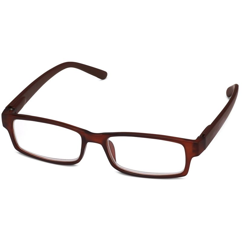 ICU Eyewear Los Angeles Rectangle Reading Glasses - Brown, 3 of 5