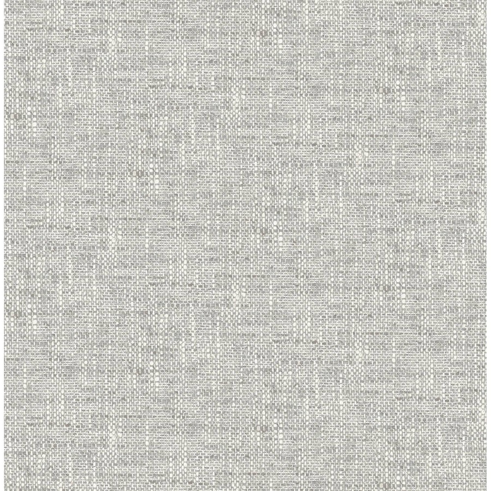 Photos - Wallpaper Nu Poplin Texture Peel and Stick  Gray: Removable Vinyl, Self-Adhesive, Solid Pattern, 30.75 Sq Ft Coverag