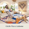Lahome GST Contemporary Bohemian Abstract Short Pile Velvet Rectangular Indoor Area Rug - 4 of 4