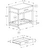 Monarch Specialties Accent Table Side End Nightstand Lamp Living Room Bedroom Laminate Black Transitional - 4 of 4