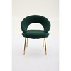 CAVINAS Modern Velvet Dining Chair with Gold Metal Legs, Dining Room Chair with Ergonomic Backrest - 4 of 4