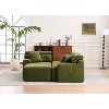 VASIP 104" L-Shaped Chenille Convertible Chaise Sectional Sofa ,30D High-Density Sponge, for Apartment,Living Room,No Assembly,Antiuqe White - 3 of 4
