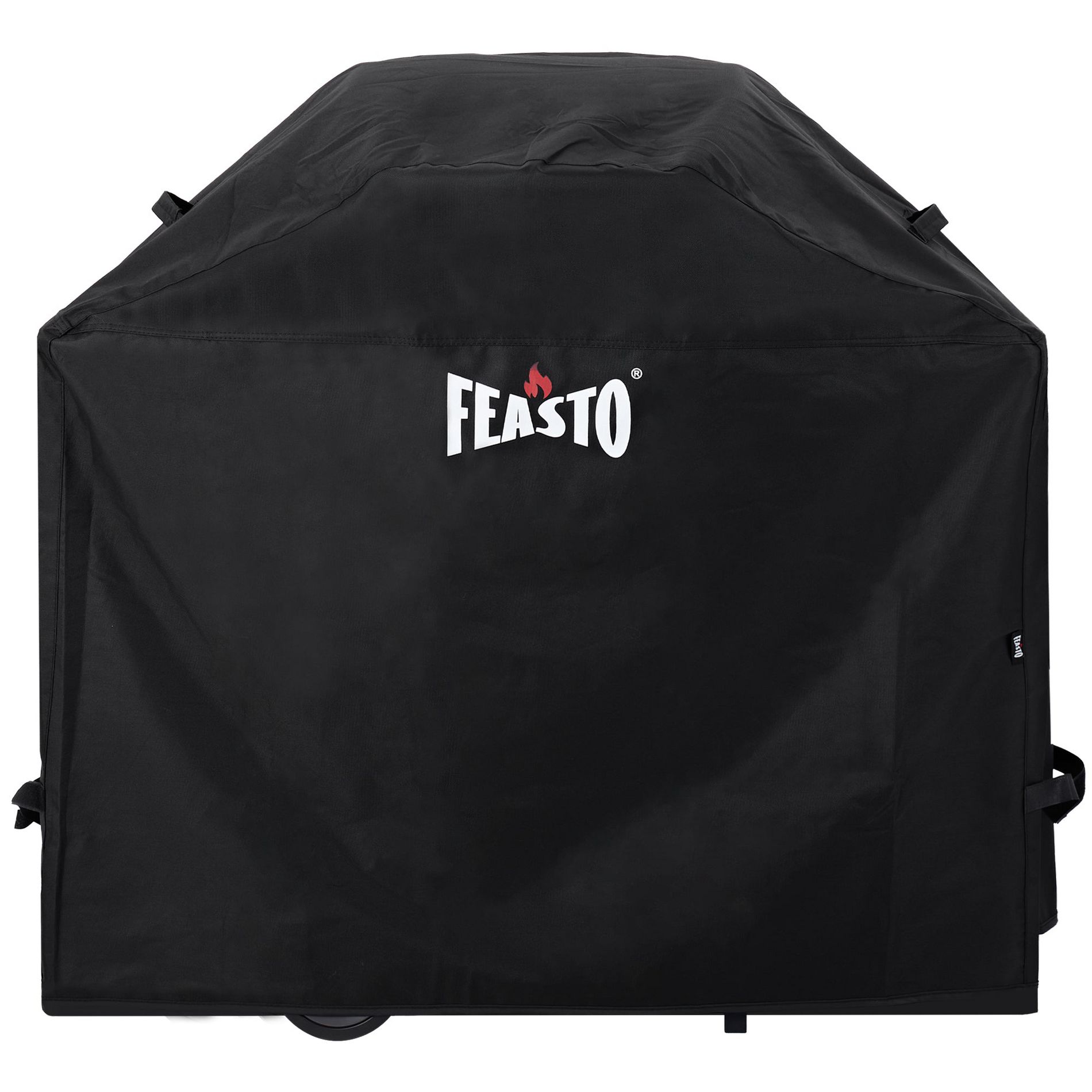 Feasto 44-Inch Outdoor Grill Cover for 2 Burner Gas Grill, Waterproof 600D Heavy Duty BBQ Grill Cover, with Handles & Hook and Loop Straps, Black