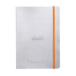Rhodia Softcover Goalbook - Dot grid 224 Numbered pages - 6 x 8 1/4 - Silver - 1 of 4