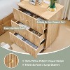 SinCiDo Fluted Nightstand with Charging Station, 21.65" Wide Modern Wood Bedside Table w/3 Storage Drawers for Bedroom, Living Room - 4 of 4