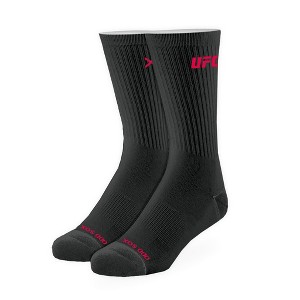 ODD SOX-UFC Logo Crew Socks-UFC Fighter Novelty Apparel-Size Large For Men & Women-Comfy Cotton Blend - 1 of 3