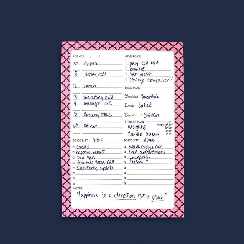 Kahootie Co. Kahootie Co Daily Schedule Notepad A5 8.3" x 5.8" 50 sheets per pad Pink(ADNPP), 5 of 6
