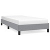 Bed Frame Light Grey Polyester, Plywood, Engineered wood Twin XL - 2 of 4
