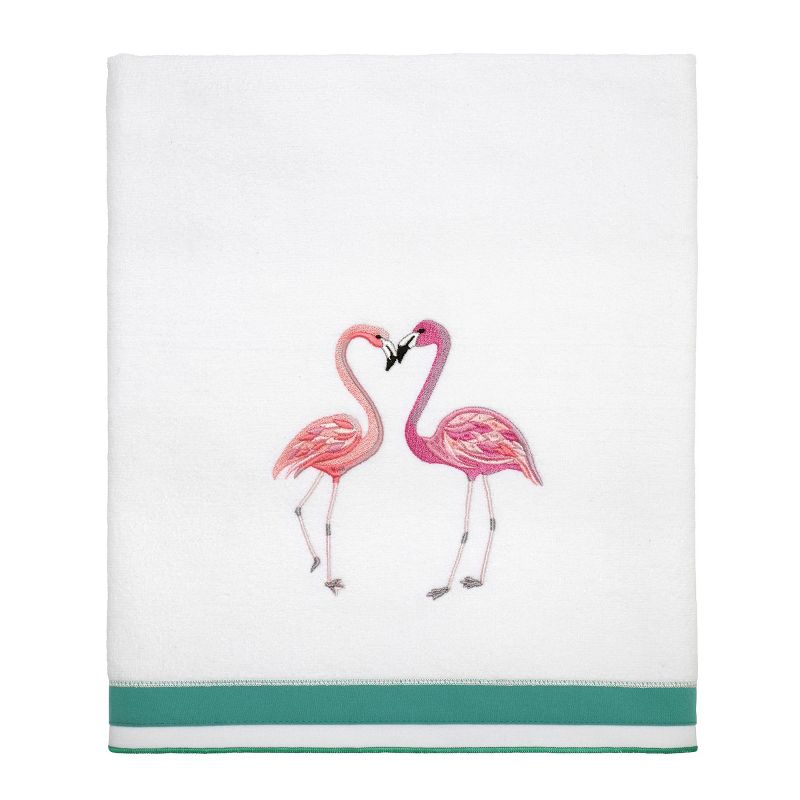 Avanti Linens Flamingo Paradise Bath Towel - White Optic, 1 of 3