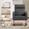 Rocking Chair Nursery, Upholstered Glider Chair With anti-slip strips, High Back Nursing Chair for Breastfeeding for Bedroom, Living Room - 4 of 4