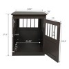 LAOTIES Wooden Dog Crate Furniture,End Table Style Pet Kennel with Double Lock Doors And Side Slats,for Small Pets,Indoor Use - 2 of 4