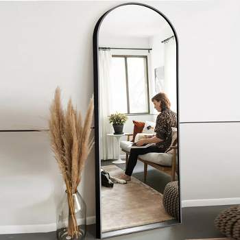 Neutypechic Metal Framed Arched Full Length Mirror Large Mirror Standing Mirror