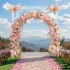 Artloge 260cm Extra Large White Wedding Arch Stand Heavy Duty Metal Party Flower Backdrop Rack for Proposal Bridal Party Celebrations Outside Stage - 2 of 4
