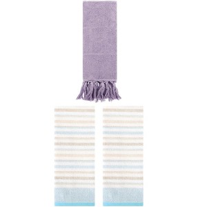 REGALWOVEN 3 Packs Cotton Absorbent Soft Bathroom Hand Towels - 1 of 4