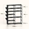 7 Tiers Shoe Rack, Adjustable Shoe Shelf for 24-30 Pairs, Tall Boots Organizer Shoe Storage for Closet, Bedroom, Garage, Entryway, Black - 3 of 4