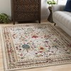 Hauteloom Neola White/Brown Damask Area Rug - 2 of 4