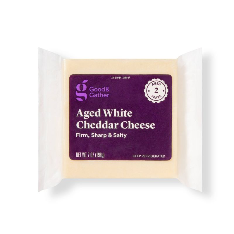 Aged White Cheddar Cheese - 7oz - Good &#38; Gather&#8482;, 1 of 5