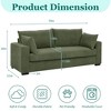 MOONMISS 79"Loveseat Sofa, Modern Comfy Corduroy Couch,Upholstered Love Seat Couches for Small Spaces, Living Room, Bedroom, Apartment - 3 of 4