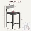 Bar Stools Set of 4, 37 Inch Barstools With Metal Legs PU Seats Chairs - 2 of 4