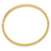Black Bow Jewelry 6mm 14k Yellow Gold Polished Domed Hinged Bangle Bracelet, 8 Inch - 2 of 4