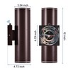 DAKAFUL Dusk to Dawn Outdoor Wall Light, Sensor Porch Lights, Waterproof Exterior Fixtures Wall Mount for Porch/Patio/Yard(2-PACK&Brown) - 4 of 4