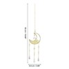 Unique Bargains Moon Suncatcher Handmade Natural Crystals Rainbow Patterns Stained Glass Window Panels - 2 of 4