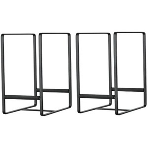 LunaLulinlk 2 Pack Plate Holders Organizers Black Upright Cabinet Dish Drying Racks Metal Stands for Countertop and Cupboard - 1 of 4