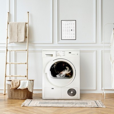 Black and White Framed Laundry Symbols Wall Art