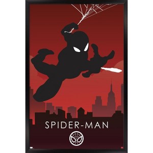 Trends International Marvel Heroic Silhouette - Spider-Man Framed Wall Poster Prints - 1 of 4