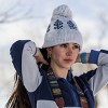 Turtle Fur Freya Beanie - Women's Recycled Cuffed Pom Winter Hat - 3 of 4