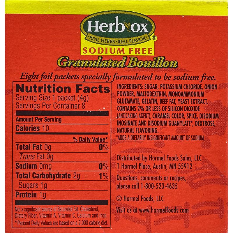 Herb-Ox Sodium Free Beef Bouillon - Case of 12/1.1oz, 3 of 6
