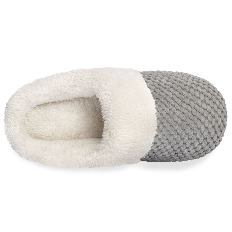 RockDove Women's Bubble Stitch Faux Fur Lined Slide Slippers, 4 of 7