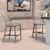 PURPLE LEAF 2 Pieces Bar Stools Patio Modern Rattan Barstools Aluminum Woven Tall Bar Chairs with Cushions for Outdoor Kitchen Island Garden - 2 of 4