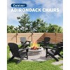 Modern Oversized Adirondack Chairs Set of 2 with Side Table - HDPE Poly Lumber, 380lb Capacity & Weather-Resistant for Patio, Fire Pit - 2 of 4